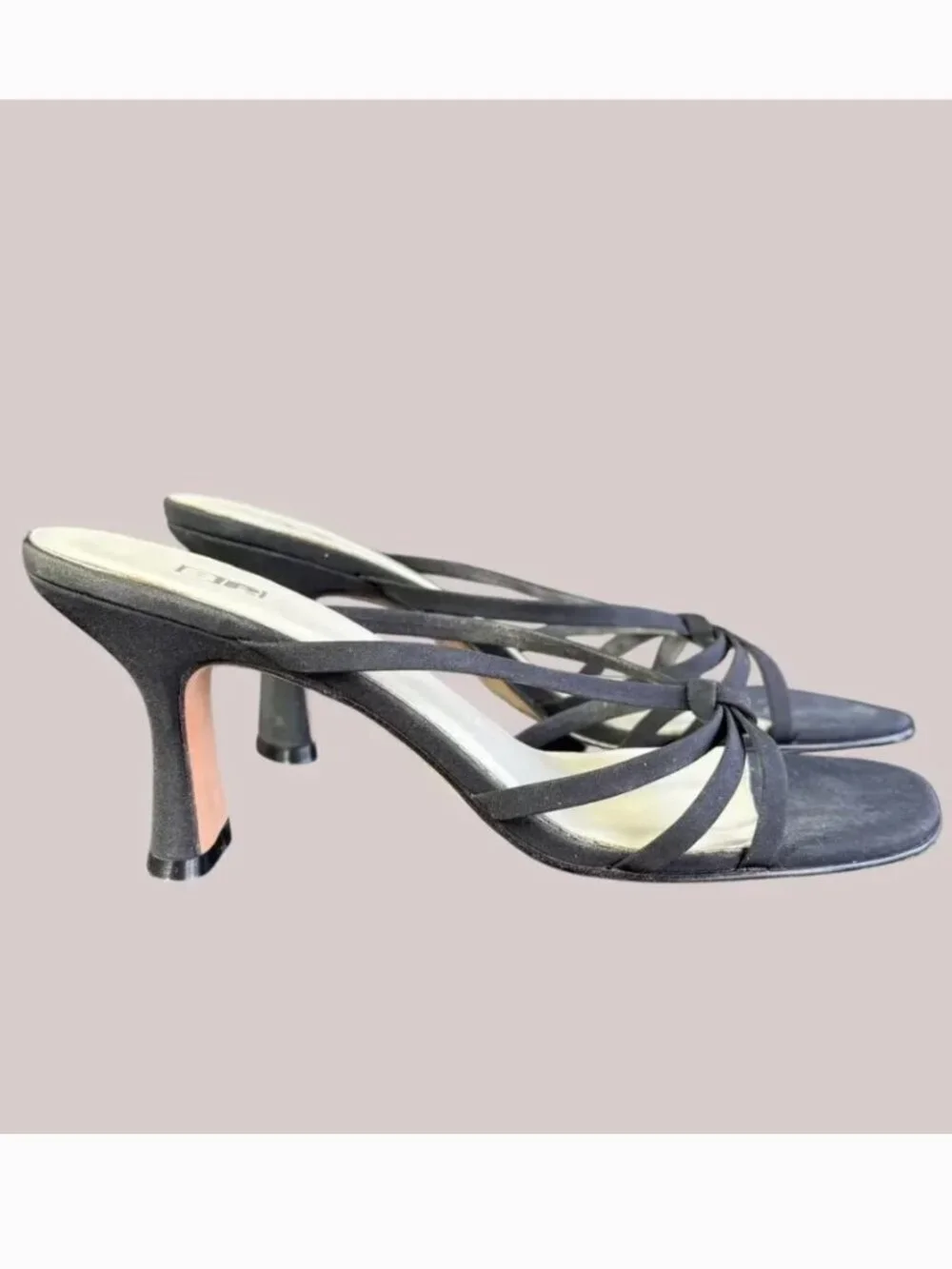 BP. y2k 90s black strappy block heel butterfly sandals Size 7
